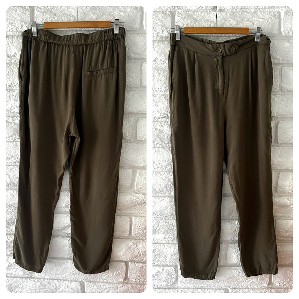 Cotton On Olive green elastic pants Size 8 P-29